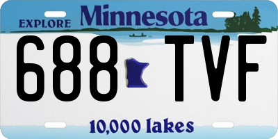 MN license plate 688TVF