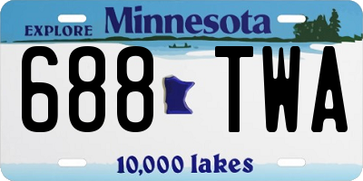 MN license plate 688TWA