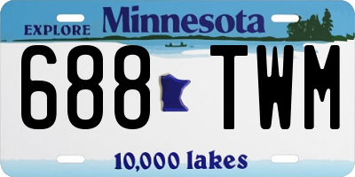 MN license plate 688TWM