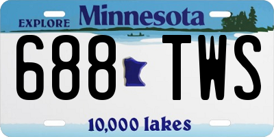 MN license plate 688TWS