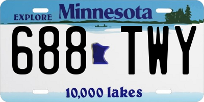 MN license plate 688TWY