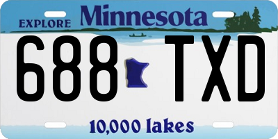 MN license plate 688TXD