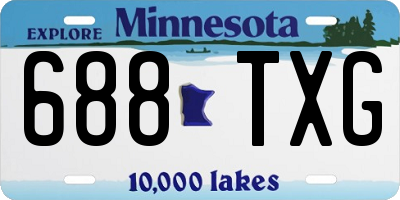 MN license plate 688TXG