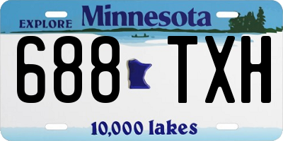 MN license plate 688TXH