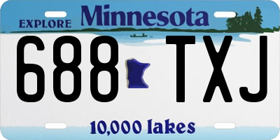 MN license plate 688TXJ