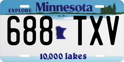 MN license plate 688TXV