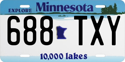 MN license plate 688TXY