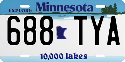 MN license plate 688TYA
