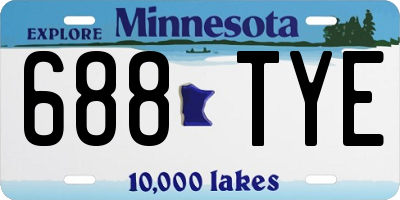 MN license plate 688TYE