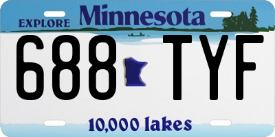 MN license plate 688TYF