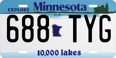 MN license plate 688TYG