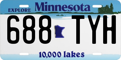 MN license plate 688TYH