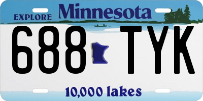 MN license plate 688TYK