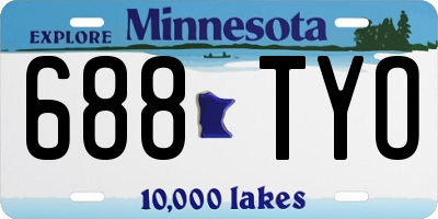 MN license plate 688TYO
