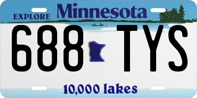 MN license plate 688TYS