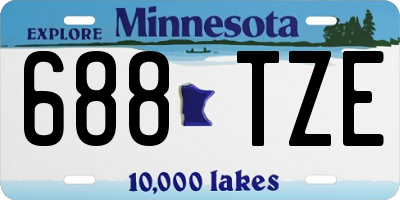 MN license plate 688TZE