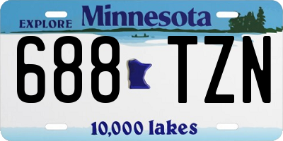 MN license plate 688TZN
