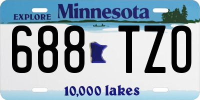 MN license plate 688TZO