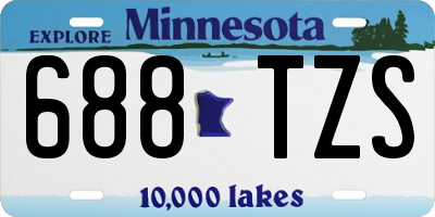 MN license plate 688TZS