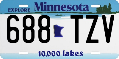 MN license plate 688TZV