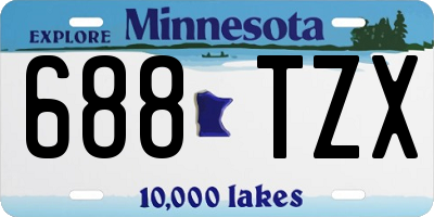 MN license plate 688TZX