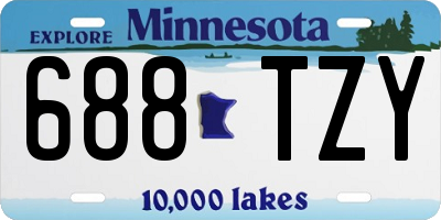 MN license plate 688TZY