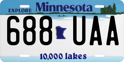 MN license plate 688UAA