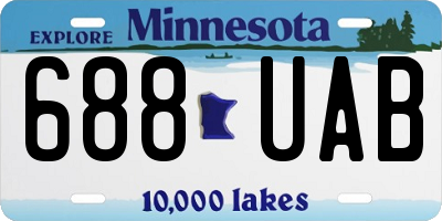MN license plate 688UAB
