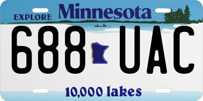 MN license plate 688UAC