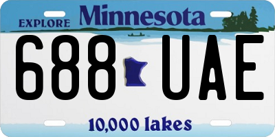 MN license plate 688UAE