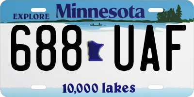 MN license plate 688UAF