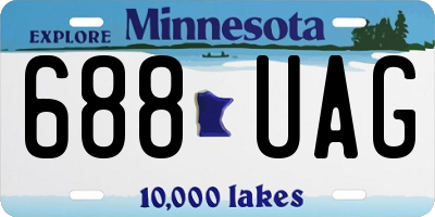 MN license plate 688UAG