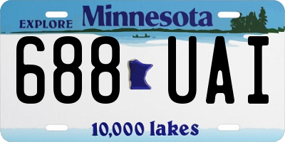 MN license plate 688UAI