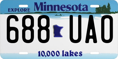 MN license plate 688UAO