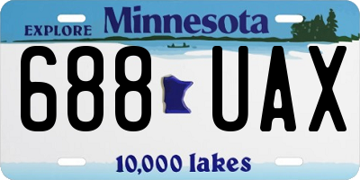 MN license plate 688UAX