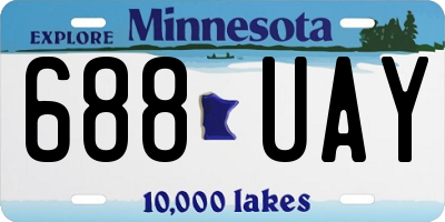 MN license plate 688UAY
