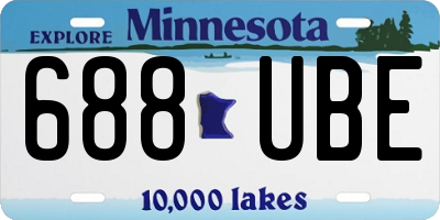 MN license plate 688UBE