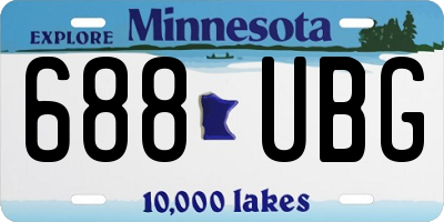 MN license plate 688UBG