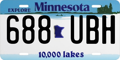MN license plate 688UBH
