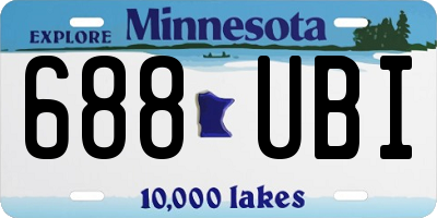 MN license plate 688UBI
