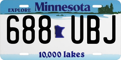 MN license plate 688UBJ