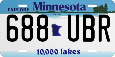 MN license plate 688UBR