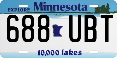 MN license plate 688UBT
