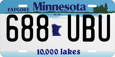 MN license plate 688UBU