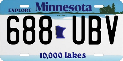 MN license plate 688UBV