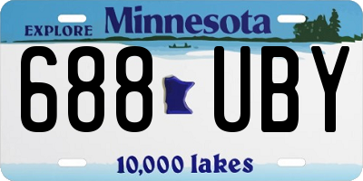 MN license plate 688UBY