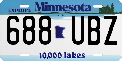 MN license plate 688UBZ