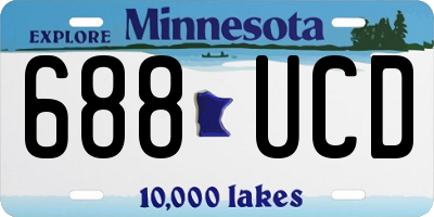 MN license plate 688UCD