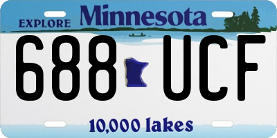 MN license plate 688UCF