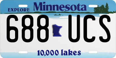 MN license plate 688UCS
